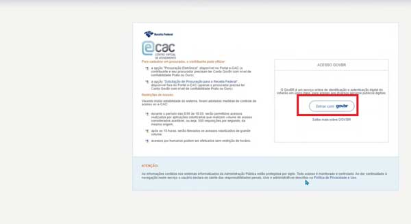 ENTRAR CON GOVBR RECEITA FEDERAL