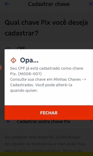 FECHAR CADASTRAR CPF MINHAS CHAVES PIX BANCO DO BRASIL RECEITA FEDERAL