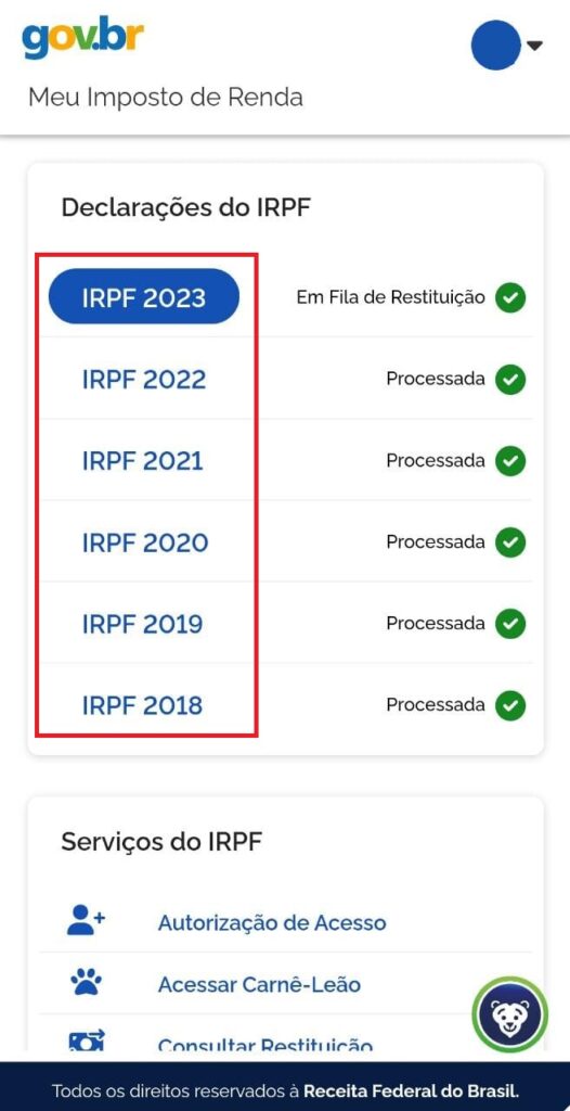 Onde conseguir a declaração do imposto de renda